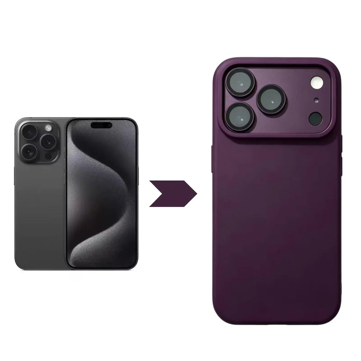 Matte Silicone iPhone Case With Metal Camera Lens Protector