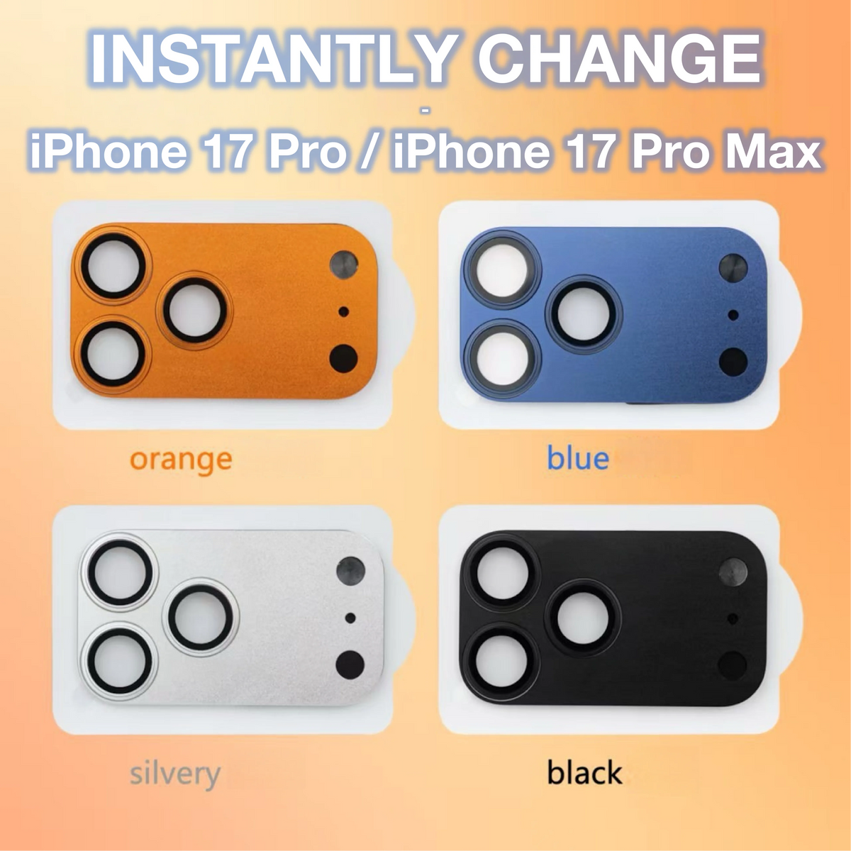 For iPhone 14 15 16 Pro Max, Instantly Change to iPhone 18 17 Pro/Pro Max Case with Camera Protector